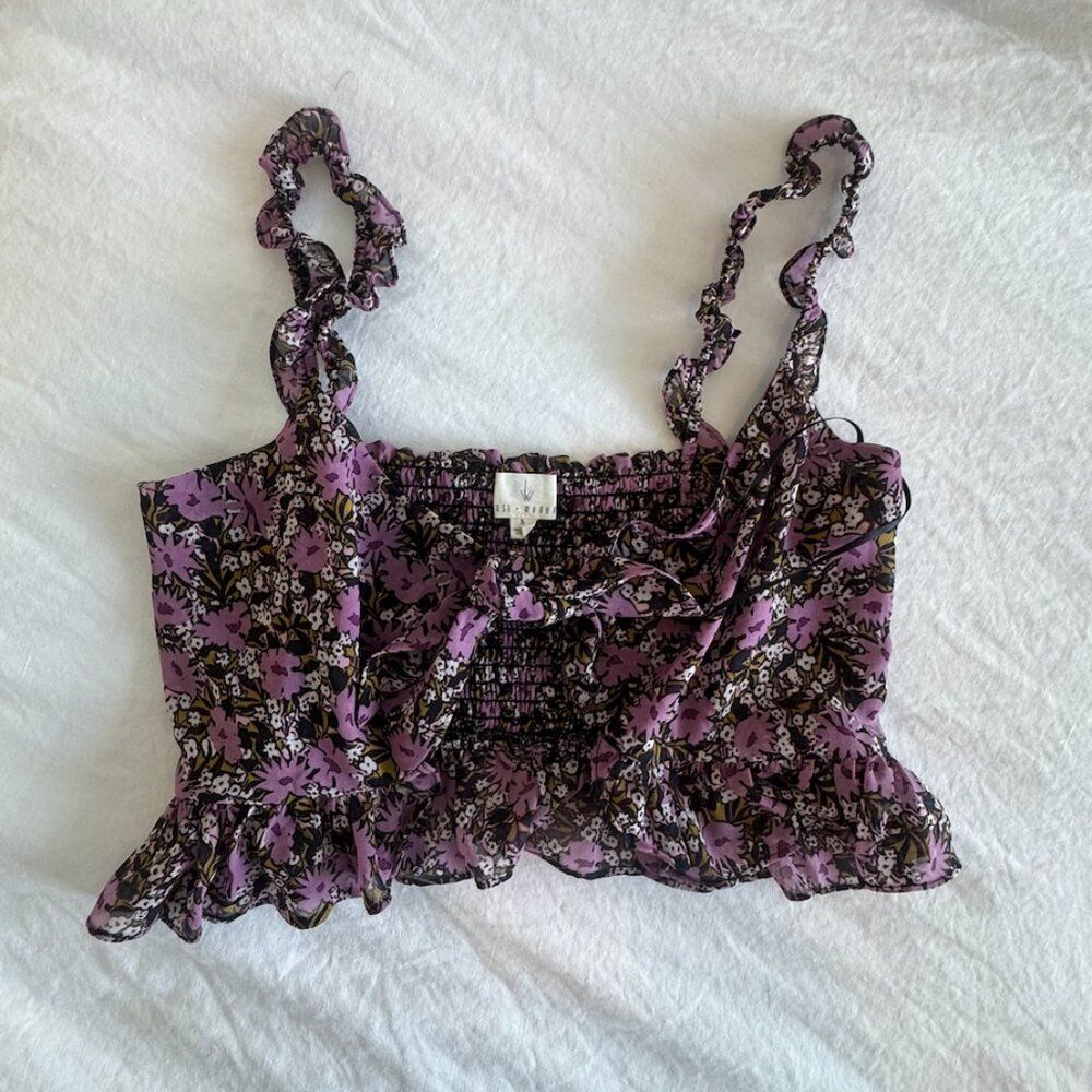 small floral tie top